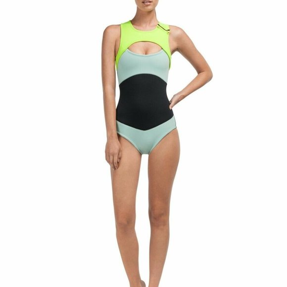 ROXY Optic Nature Swim Surf Cut Out Onepiece Wetsuit NWT RRP$199 - Picture 3 of 6